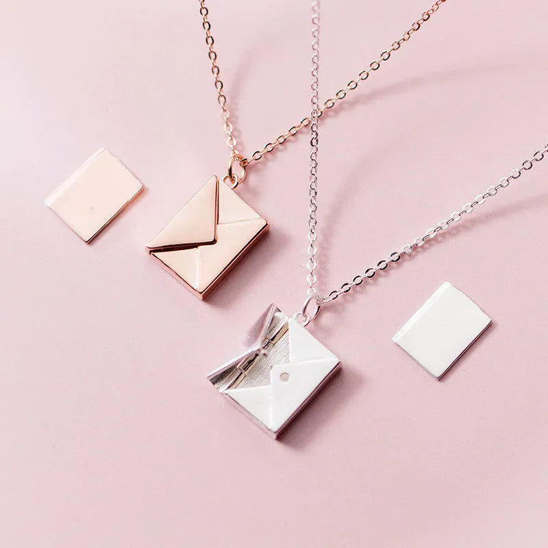 Fashion Jewelry Envelop Necklace Women Lover Letter Pendant Best Gifts For Girlfriend - Bellarte Enchanté Fashion Jewelry Envelop Necklace Women Lover Letter Pendant Best Gifts For Girlfriend